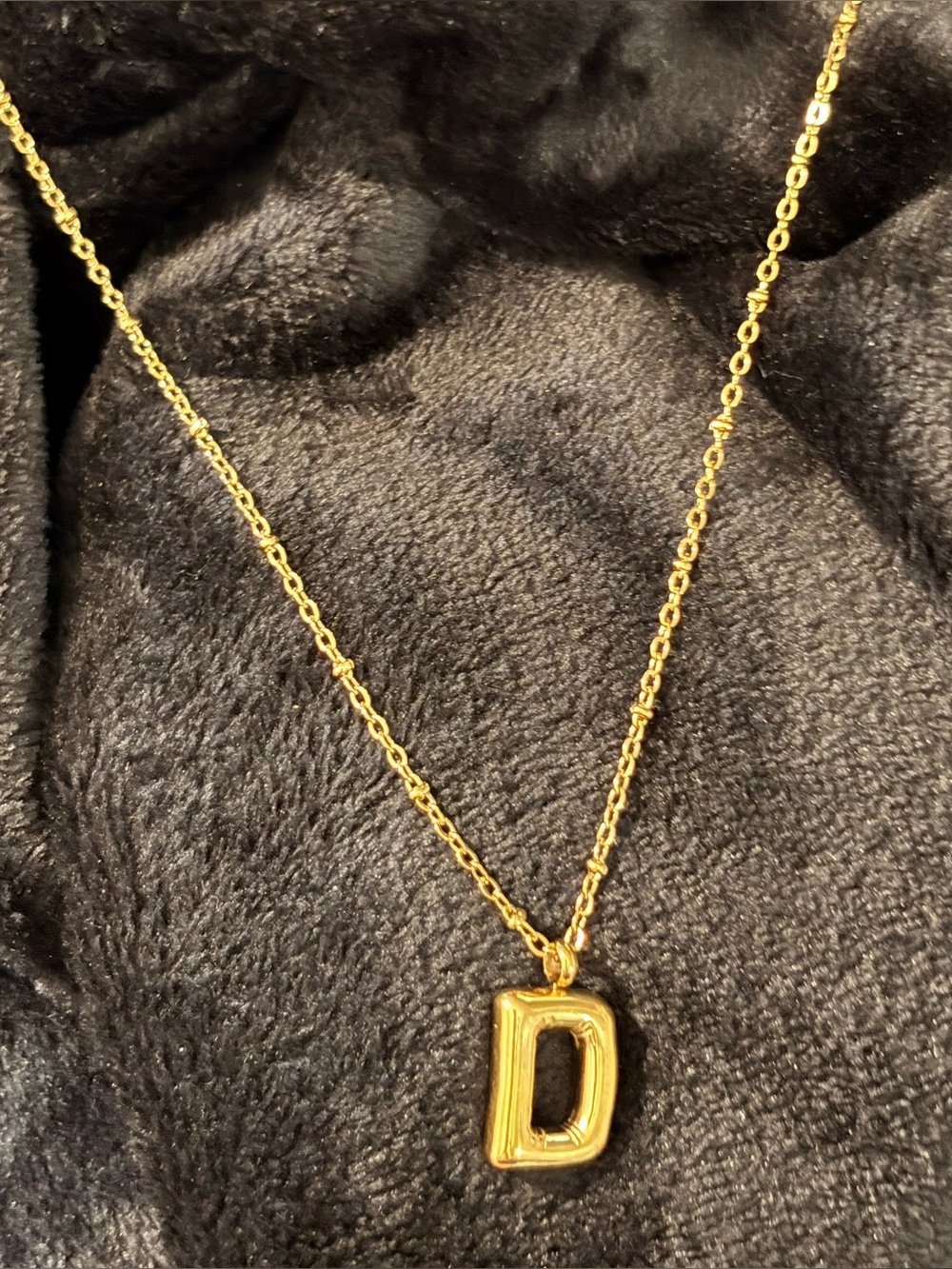 Louise Carter Gold-tone Letter D Pendant Necklace